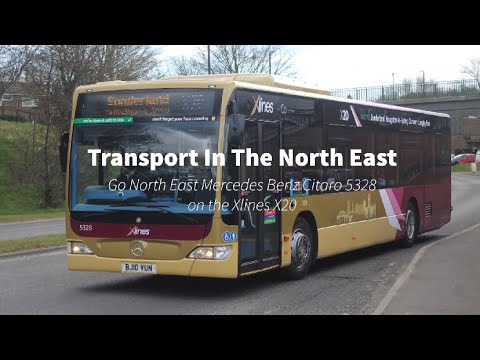 Go North East Mercedes Benz Citaro 5328 on the Xlines X20