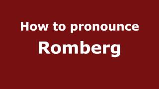 How to pronounce Romberg