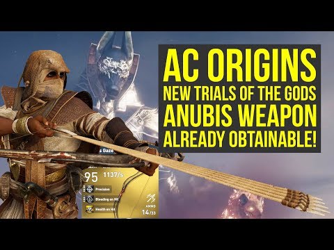 Assassin's Creed Origins Trial of the Gods New Anubis Weapon ALREADY OBTAINABLE (AC Origins) Video