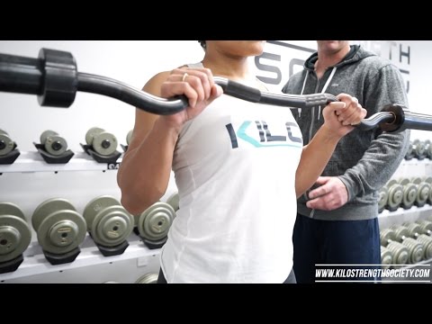 Standing EZ Bar Reverse Curl