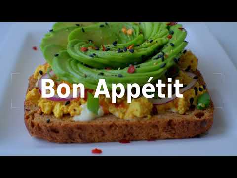 Scrambled Tofu Avocado Toast | How to Make Avocado Rose | Vegan |