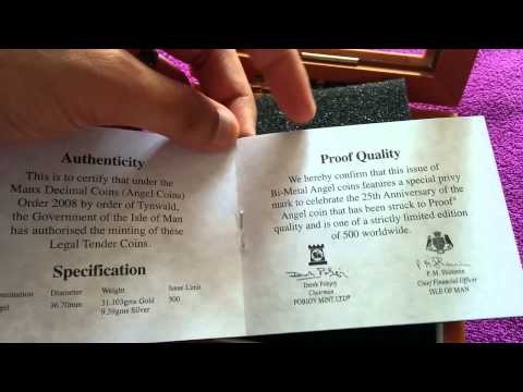 2009 Isle of Man Bimetallic Gold Angel PF70 UC