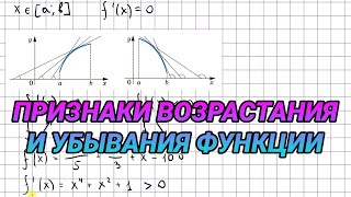 Признаки возрастания и убывания функции - 10 класс алгебра