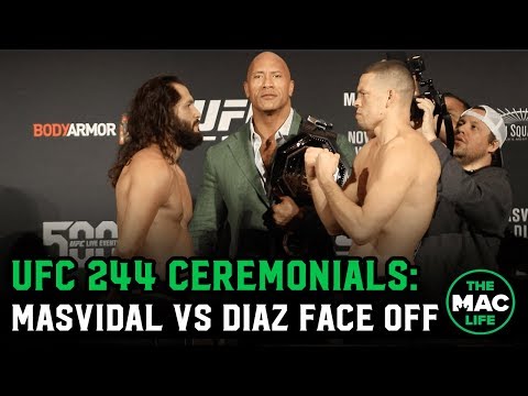Jorge Masvidal vs. Nate Diaz Face Off | UFC 244 Ceremonial Weigh-Ins