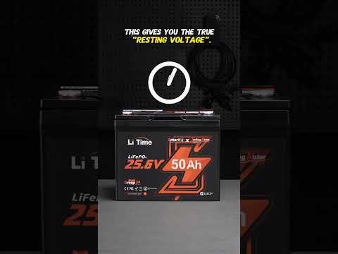 Part of a video titled LiTime Lab #036 - How to Test the Resting Voltage of a 24V Battery?
