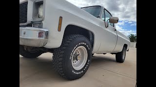 Chevy K5, K10 4x4 Squarebody front brake job; rotors and pads.