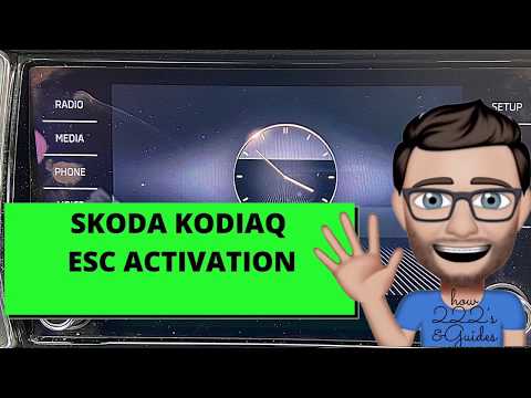 Turning Off Esc On Skoda Kodiaq, Activation