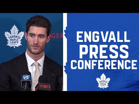 Pierre Engvall Pre Game ' Toronto Maple Leafs at Ottawa Senators ' April 16, 2022