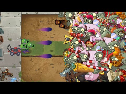 Plants vs Zombies 2 Hack - Tripitidora Sombria vs 9999 Zombistein