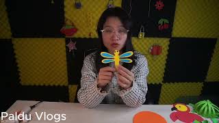 Hướng dẫn làm con chuồn chuồn bằng giấy cực đẹp | Paldu Vlogs