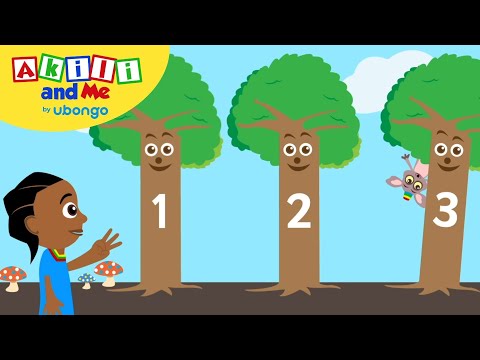 Tuhesabu Nyota, Mwezi, Jua na Miti! | Jifunze Kuhesabu na Akili and Me | Katuni za Elimu kwa Watoto
