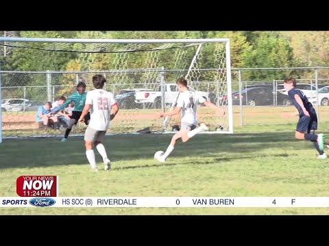 Caiola scores twice on penalty kicks as New Knoxville blanks Temple Christian 3-0