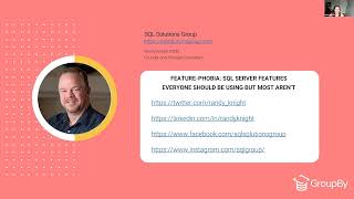 Download the video "Feature Phobia - SQL Server Features Everyone Should be Using but Most Aren't | Randy Knight"