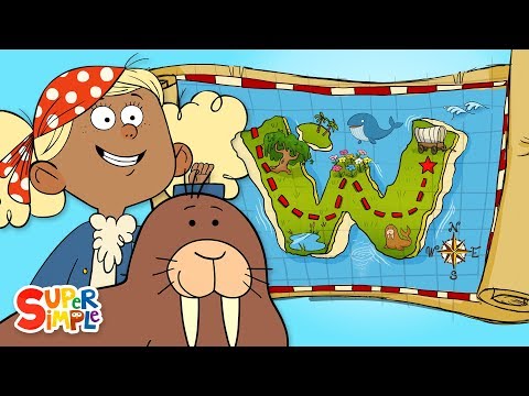 Alphabet Cartoon - A Whimsical Adventure on "W" Island with the ABC Pirates