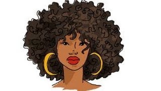 How to draw African American hair
