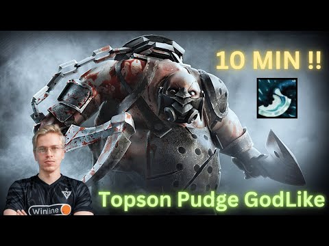 Topson Pudge: Dominating Mid with Blink Dagger in 10 Minutes - Dota 2 Highlights!