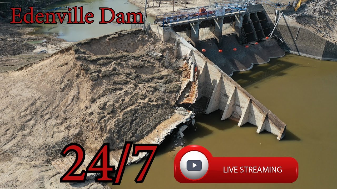 Live webcam view of Edenville Dam Reconstruction Site