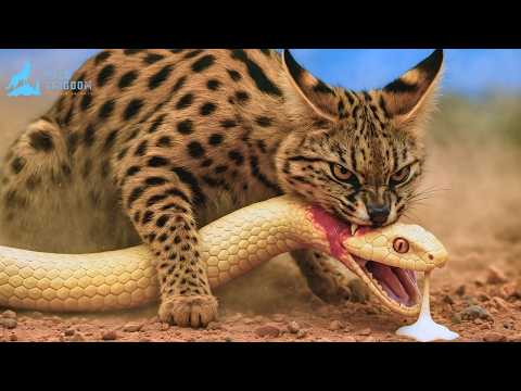Africa on Fire: Clash Between Wild Cats and Snakes. #naturedocumentary | Wild Kingdoom