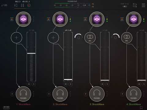 App ShockWave [five AUv3 instances] HQ (iPad5 - Zé Osório)