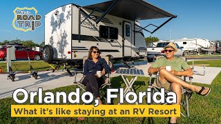 What is it like staying at an RV Resort - Thousand Trails Orlando vlog episode