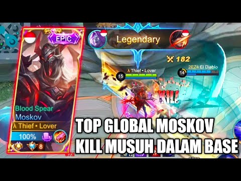 TOP GLOBAL MOSKOV BANTAI PUBLIK RANDOM SAMPAI GK MAU KELUAR BASE!! - MOBILE LEGENDS