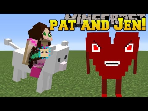 Minecraft: PAT & JEN MOD!!! (CLOUD, HEART BOSS, & PUFFERFISH WEAPONS!) Mod Showcase