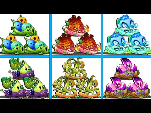 PvZ2 - 6 Team Plant & Vine Battle - Who Will Win ? Team Plant vs Team Plant