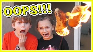 WE BURNED UP OUR DINNER! | We Are The Davises