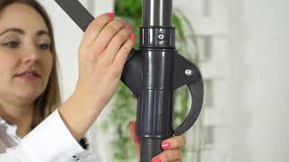Athene parasol – Ø300 cm – carbon black – donker grijs | Boender Outdoor