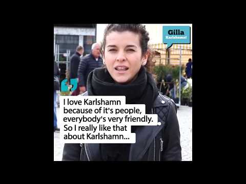 En solig dag på Karlshamns torg