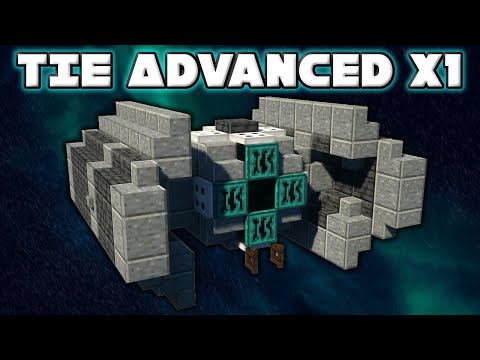 Minecraft Tutorial: Star Wars: How to Make a TIE Advanced X1 / AD