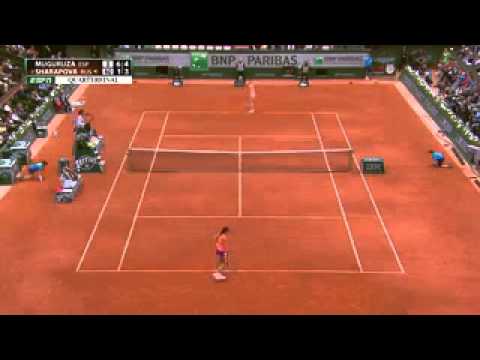 Maria Sharapova Survives Giant Killer Muguruza (French Open Highlights)