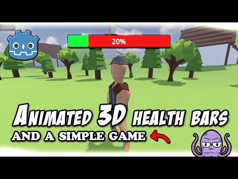 Animated health bars in 3D space | Godot 4