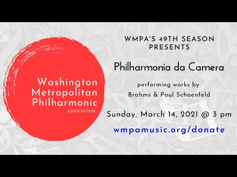 March 14, 2021 Philharmonia da Camera - clarinet, cello, & piano