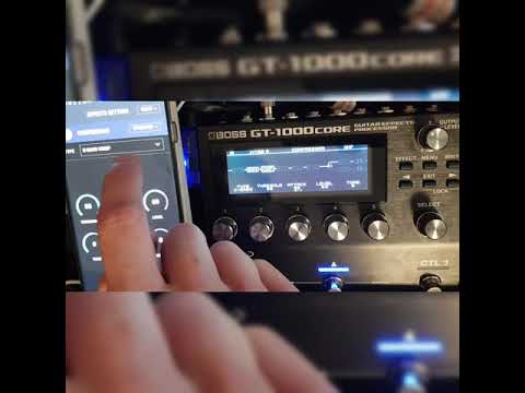 using the boss tone central app with the boss gt1000core via Bluetooth cme widi jack