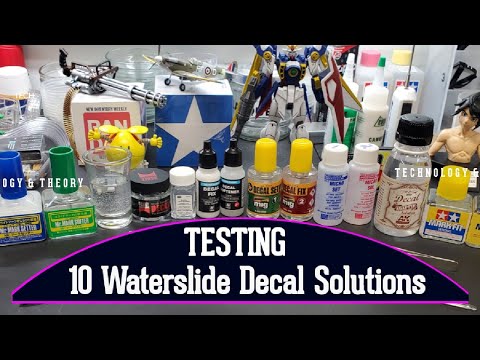 Scale Model Tips - Testing 10 Different Waterslide Decal Solutions - Is There A Clear Winner ??