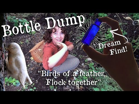 Dream Victorian Find! at a Bottle Dump - "Birds Of A Feather Flock Together"