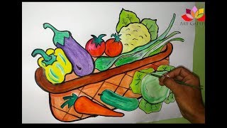 Easy Sketch Vegetables Drawing