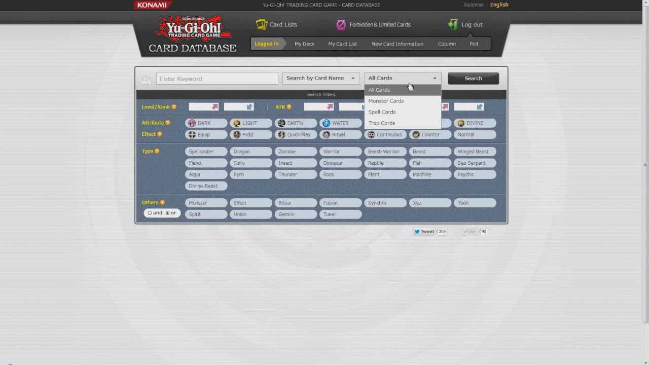 [YugiNews] Konami Yugioh Card Database
