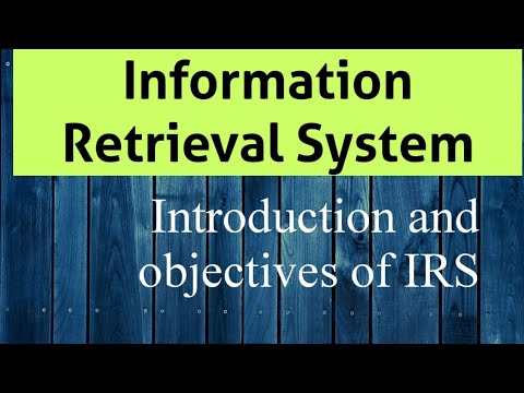 Information Retrieval System introduction and objectives IRS tutorials in Telugu