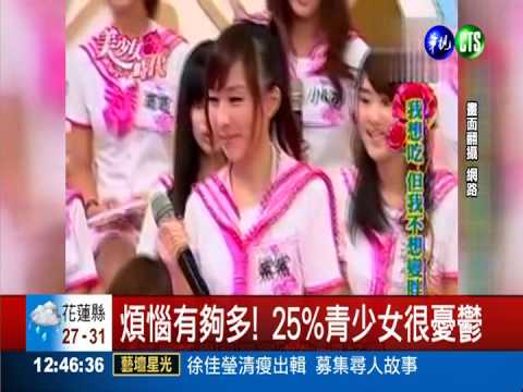 考試壓力. 外貌改變 少女好憂鬱!