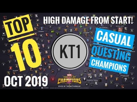 Top 10 Casual Questing Champions - High Damage From Start, Great Speed! - October 2019