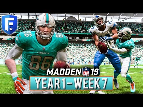 Madden 19 Dolphins Franchise Year 1 - Week 7 vs Lions ( + Draft Class Teaser) | Ep.8