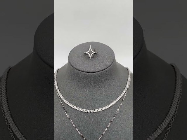 طقم غويشة 4 قطع - فضي, ذهبي