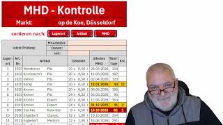 MHD Kontrolle Excel Tool für den Lebensmitteleinzel- oder Getränkehand