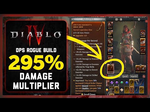 Highest Damage ROGUE Build After LEVEL 50+ | Diablo 4 Best Rogue DPS Build (Level 50+)