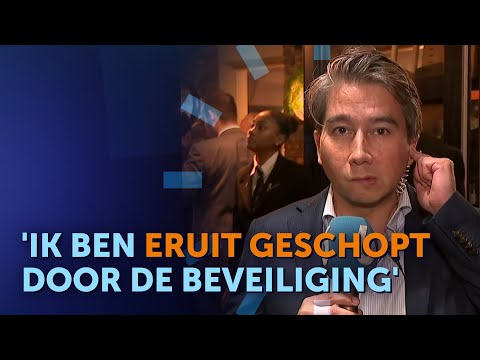 Verslaggever door BEVEILIGING buiten gezet bij FvD feestje