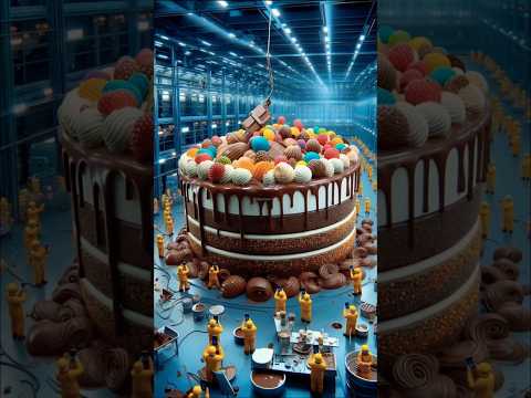 A large and beautifully decorated cake adorned with chocolate and fruit flavors🥱😋😋🤗 #cake #viral