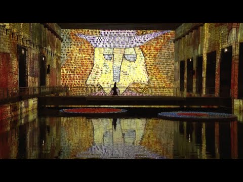 Submarine base turned into world's largest digital art gallery