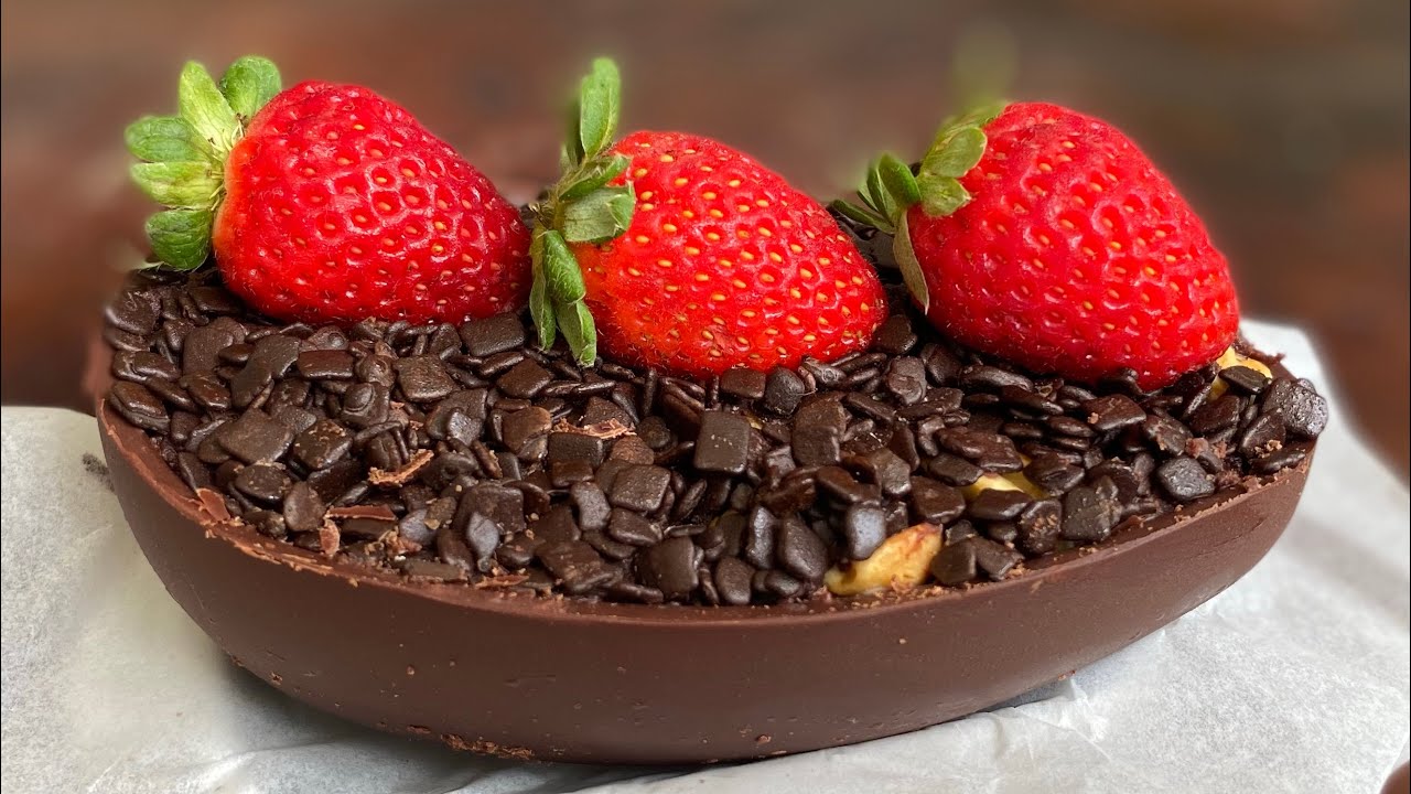 OVO DE PÁSCOA LOW CARB! Ovo de chocolate zero açúcar!